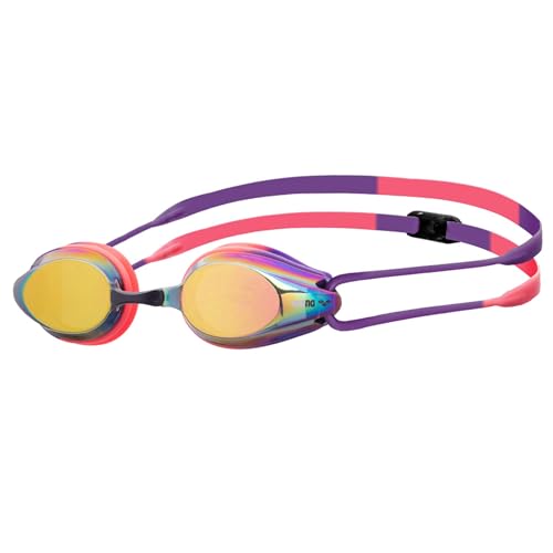 Arena Tracks Unisex Adult Essential Racing Swim Goggles Competitive Swimmers FINA-Approved Anti-Fog Mirror/Non-Mirror Lens