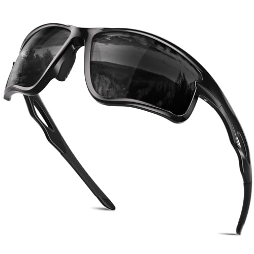 suoso Polarized Sports Sunglasses Men: Running Sunglasses Women Wrap Around Glasses for Fishing Driving UV400 Protection TR90