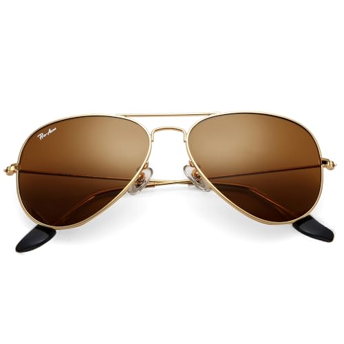 Pro Acme Classic Aviator Sunglasses for Women & Men Glass Lens Metal Frame UV400 Driver Sunglasses
