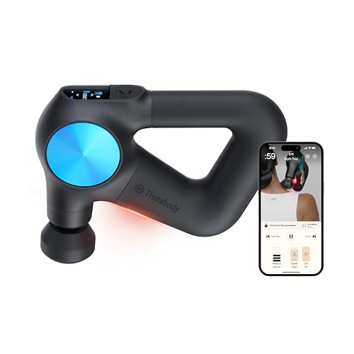 Therabody Theragun PRO Plus - 6-in-1 Deep Tissue Percussion Massage Gun, Handheld Personal Massager for Full Body Pain Rel...
