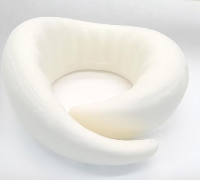Memory Foam Neck Pillow for Travel, Adjustable Velcro Strap, Durable and Easy to Clean.Reduces Pressure Points and Promotes Better Alignment, Helping Prevent Neck Pain (Navy-Blue).