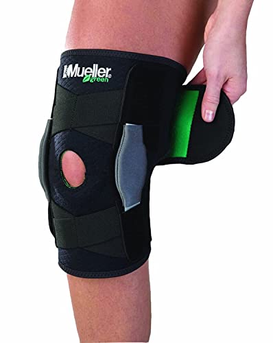 MUELLER Sports Medicine Green Self-Adjusting Hinged Knee Brace, Knee Pain Relief Support for Men and Women, Ideal for Arth...