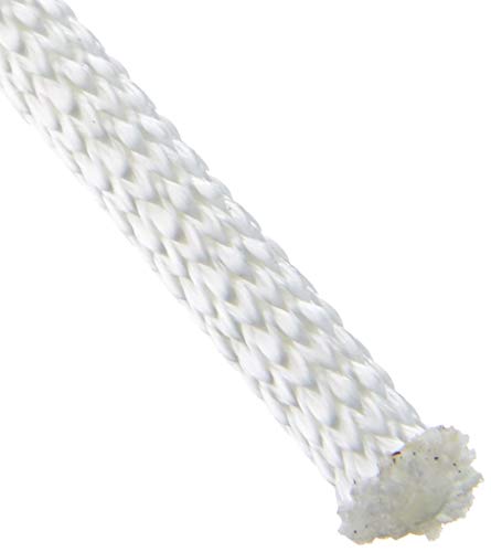 1/4 inch White Dacron Polyester Rope - 500 Foot Spool | Solid Braid - Industrial Grade - High UV and Abrasion Resistance -...