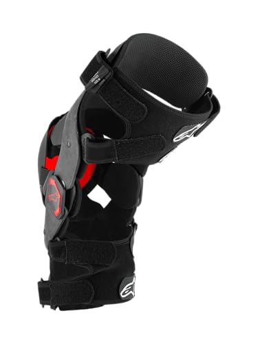 Alpinestars Supertech RK-10 Plasma Knee Braces, CE-Certified, Lightweight, Advanced Protection, M, Black/Red