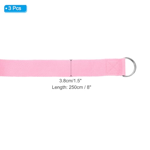 PATIKIL Yoga Strap for Stretching Cotton Yoga Belt with Adjustable Metal D-Ring Buckle Stretch Band for Fitness Pilates