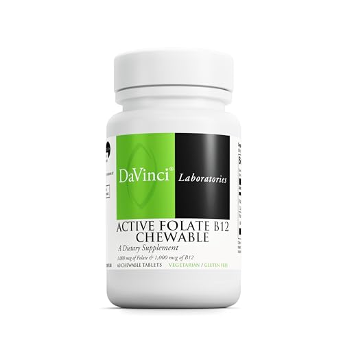 DAVINCI Labs Active Folate B12 Chewable - Dietary Supplement to Support Heart Health, Healthy Nerves, Immune Function and ...