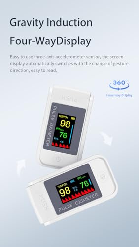 Pulse Oximeter Blood Oxygen Monitor Fingertip, Joxozp Pulse Oximeter Fingertip Checking SpO2 Level/Heart Rate/PI for Adult...