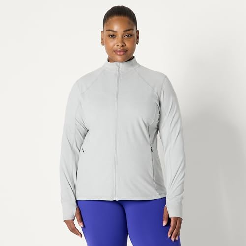 Amazon Essentials Women's Athletic Soft Performance Lightweight Zip Up Workout Running Jacket