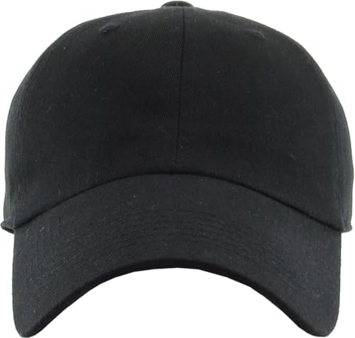 KBETHOS Classic Unisex Cotton Adjustable Low Crown Baseball Cap – Plain Dad Hat