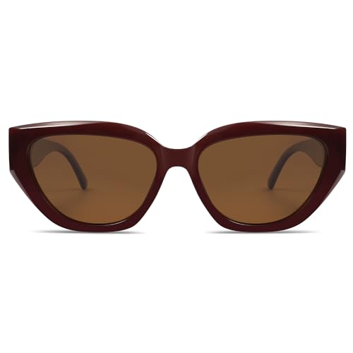 SOJOS Trendy Cute Cat Eye Polarized Sunglasses for Women Fashion Cateye Womens Sunnies SJ2237