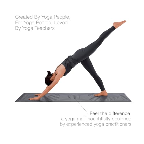 agoy PRO+ WARRIOR - Premium Non-Slip Yoga Mat – Eco-Conscious Design - PU Mat With Wet/Dry Grip+ - Focus Alignment - Laze...