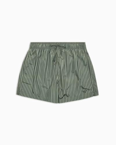 Emporio Armani Men's Striped 4" Swim Trunk