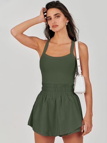 ANRABESS Womens Mini Tennis Dresses Skort Summer Sleeveless One Piece Workout Romper Dress with Shorts Athletic 2026 Outfit