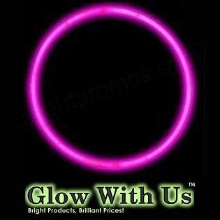 Glow Sticks Bulk Wholesale Necklaces, 1200 22    Pink Glow Stick Necklaces, Bright Color, Glow 8-12 Hrs, Connector Pre-Attached,