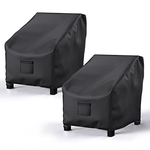 BROSYDA Patio Chair Covers for Outdoor Furniture Waterproof 2 Pack, Lawn Chair Covers 600D Heavy Duty Oxford Cloth, Large ...