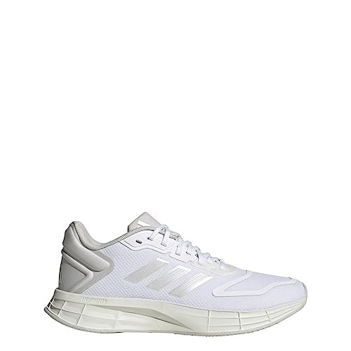 adidas Women's Duramo 10 Running Shoe, White/Zero Metallic/Grey, 7