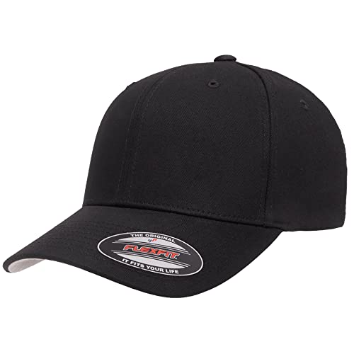Flexfit 5001 Standard Cotton Twill Structured 6-Panel Fitted Baseball Cap | Bulk Pack Available