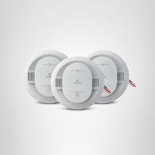 Kidde Hardwired Smoke & Carbon Monoxide Detector for Home, Voice Alerts, 10-Year Battery Backup, 3-Pack