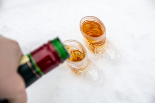 Ski House Games Ski Boot Shot Glasses, Set of 2,Shotski, Stocking Stuffer, Novelty Drinkware, 2 oz, Alpine Design, Ski tri...