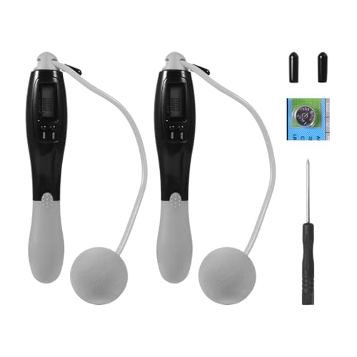 POPETPOP Cordless Smart Counting Jump Rope with Digital Counter, Ropeless Fitness Skipping Ball for Indoor Workout and Car...