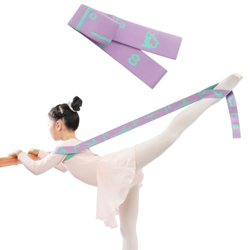 Extended 8 Loops Kids' Elastic Band – Adjustable Dance & Gymnastics Stretch Strap for Children's Training, Yoga, Pilates, ...