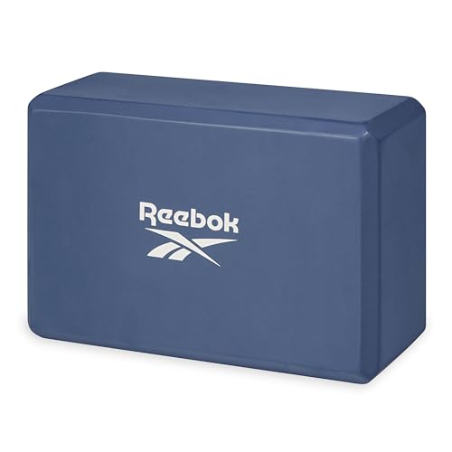 Reebok Solid Yoga Block, 4” x 6” x 9” Yoga Brick with Lightweight Support for Flexibility, Balance & Alignment, Portable F...