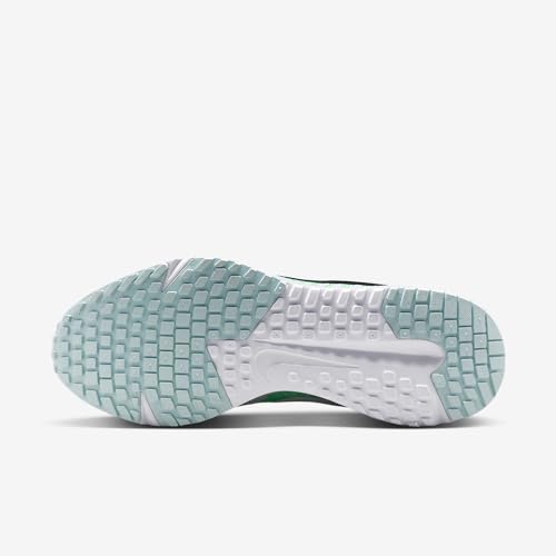 Nike Men's Run Defy Road Running Shoes, White/Black-Glacier Blue-Green Strike, 11.5