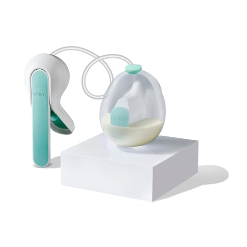 Willow Wave - Wearable Manual Breast Pump - Fits Fully in Bra - Ergonomic Handle - 24mm Soft Silicone Flange - Wearable Br...