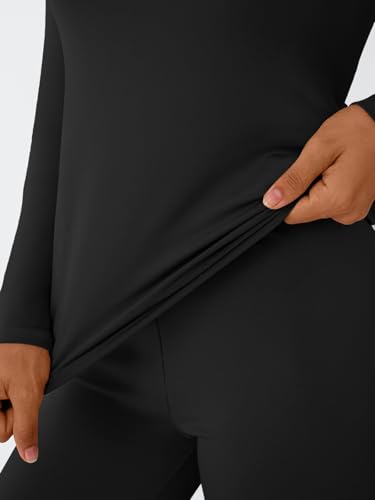 LILLUSORY Womens Long Johns Thermal Underwear Fleece Lined Leggings Warm Pajama Pants Set Shirts Winter Clothes 2025