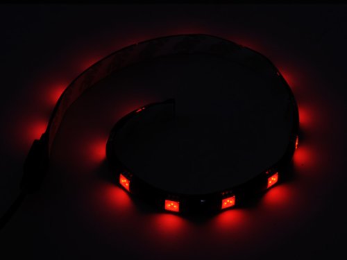 SilverStone Technology LED Light Strip, 30cm, Flexible, Model LS01R, Red