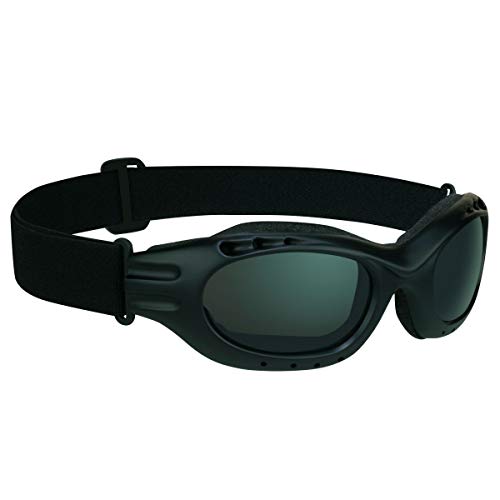 Bikershades Motorcycle Safety Riding Goggles Men Women. Polarized Lens, Smoke, Mirrored Blue or Orange, Clear Yellow Lenses