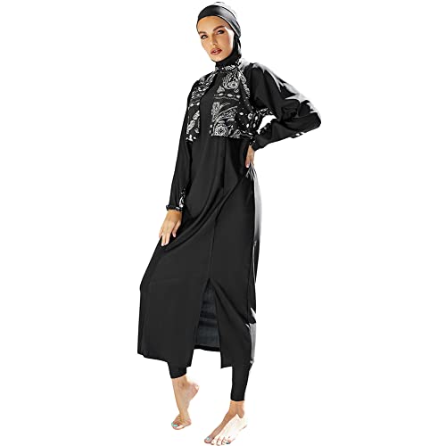 Muslim Swimsuits for Women Modest Islamic Arabic Swimwear Burkini Full Cover Hijab Top Pants Swimming Cap Bathing Suits