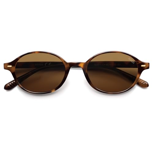 SOJOS Retro Oval Round Polarized Sunglasses Womens Mens, Small Chic Vintage Trendy Sunnies SJ2611
