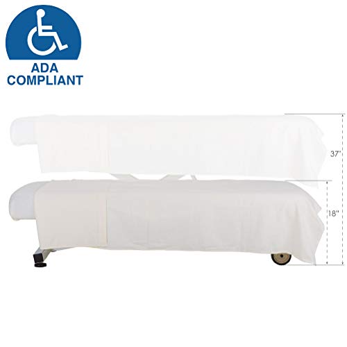 EarthLite Ellora Electric Lift Massage Table, Flat Table Top, Made in USA, 30" x 73, Mystic Blue