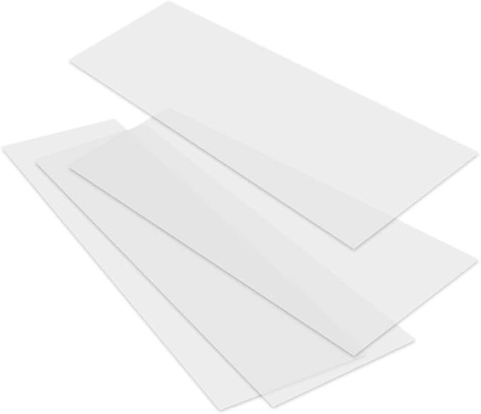 Heavy Duty Vinyl Closet Shelf Liner for Wire Racks or Shelving - for Kitchen Pantry or Cabinet Storage, Clear, 16 Inches x 4 Feet - 4 Pack, Non-Adhesive, Waterproof, Stain-Resistant, Cut-to-Size