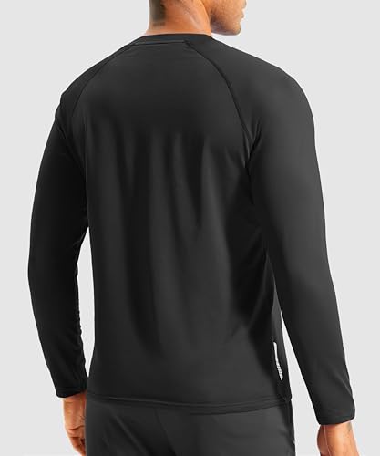 G Gradual Men's Thermal Shirts Long Sleeve Athletic Workout T-Shirts Crewneck Fleece Lind Base Layer for Men Cold Weather