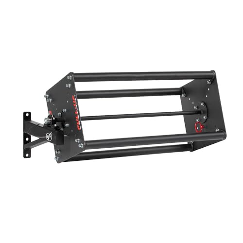 Titan Fitness T-3 and X-3 Series Revolving Pull-Up System, (4) 2" Fat Pull-Up Bars, Lockable Bars, Power Rack Mounted for ...