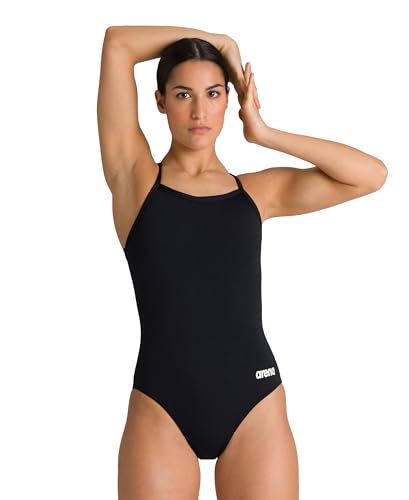 Arena Womens Solid Team Swimsuit Lightdrop Back MaxLife Open Back Bathing Suit Athletic Swimwear