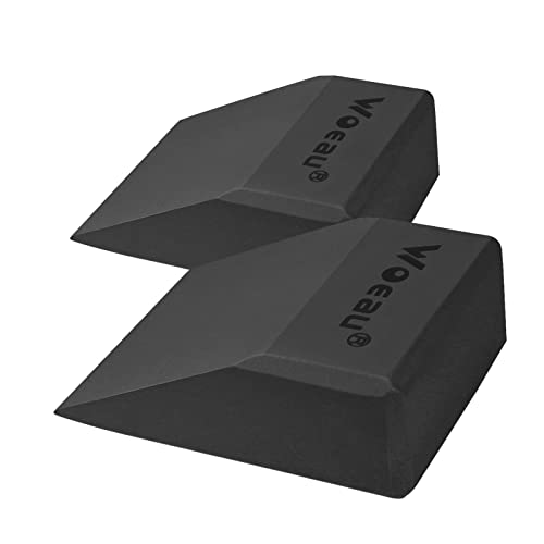 2 Pack Non-Slip Professional Squat Wedge Blocks - Heel Elevated Ramp for Squats, Calf Raises Platform for Men Women, Slant...
