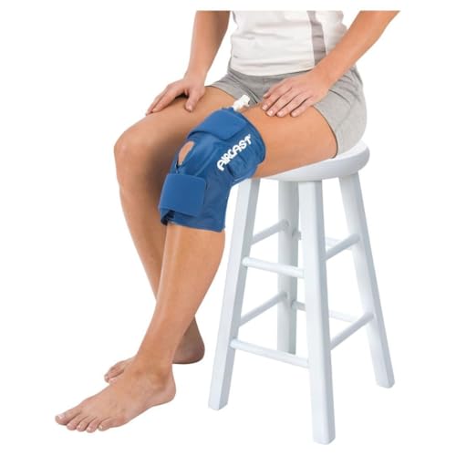 Aircast Cold Therapy Universal Fit Knee Cryo and Cuff with Gravity-Fed Non-Motorized Cooler for Maximum Cryotherapy (Blue,...
