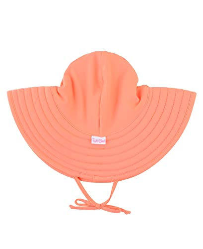 RuffleButts® Baby/Toddler Girls UPF 50+ Sun Protective Wide Brim Swimwear Sun Hat