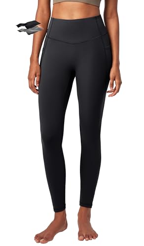 Heathyoga Compression Leggings for Women Tummy Control No Front Seam Leggings with Pockets for Women Workout Yoga Pants