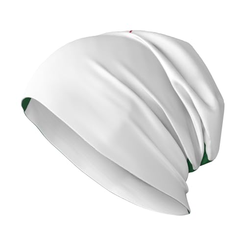 sackhg Flag of Algeria Print Winter Beanie Hat Men Women Soft Lightweight Thermal Cap for Outdoor Skiing Wear Black