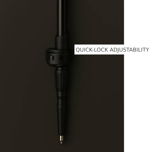 Ultralight Trekking Pole – Quick-Lock Anti-Shock Hiking Stick, Adjustable for Hiking & Backpacking – Cork Grip & Tungsten ...
