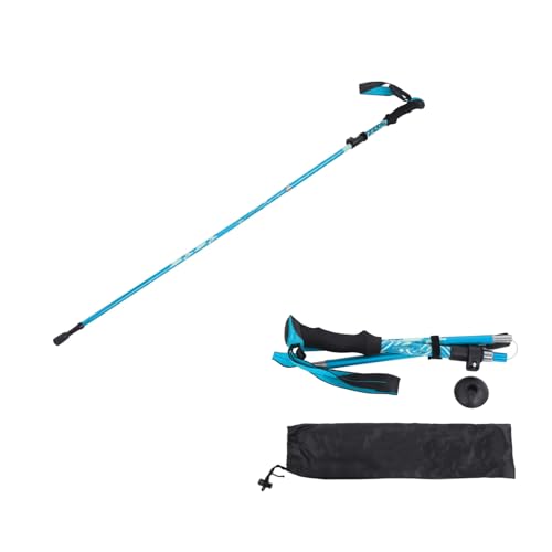 Topyond Outdoor Hiking Poles, Telescopic Collapsible Aluminium Alloy Walking Stick, Multifunctional Unisex Hiking Equipmen...