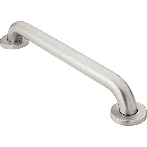 Moen Home Care Bathroom Safety 12 Inch Stainless Steel Handicap Grab Bar for Bathtub and Shower, Elderly Assistance Produc...