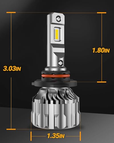 SEALIGHT 9005/HB3 Bulbs 66000LM Super Bright, 6500K Cool White 9005 Light Bulbs, 60000+ Hours HB3 Powersport Bulbs with Fa...