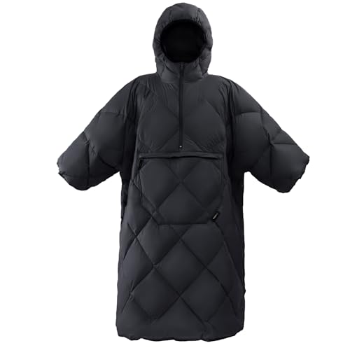 ATEPA Wearable Sleeping Bag, Recycled Warm Winter Camping Wearable Blanket Poncho for Outdoor, Stadium Sports Women Men