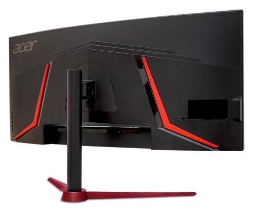 acer Nitro 34 Inch UWQHD 3440 x 1440 1500R Curved PC Gaming Monitor | AMD FreeSync Premium | Up to 180Hz Refresh | 1ms (VRB) | 400nit | DisplayHDR 400 | One DP 1.4 & Two HDMI 2.0 | XZ342CU Vbmiiphx