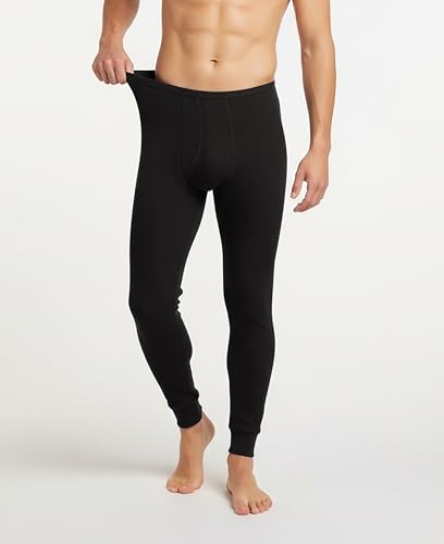 Andrew Scott Men's Traditional Waffle Thermal Underwear Bottoms | Cotton Blend Baselayer Thermal Pants | Multi Packs